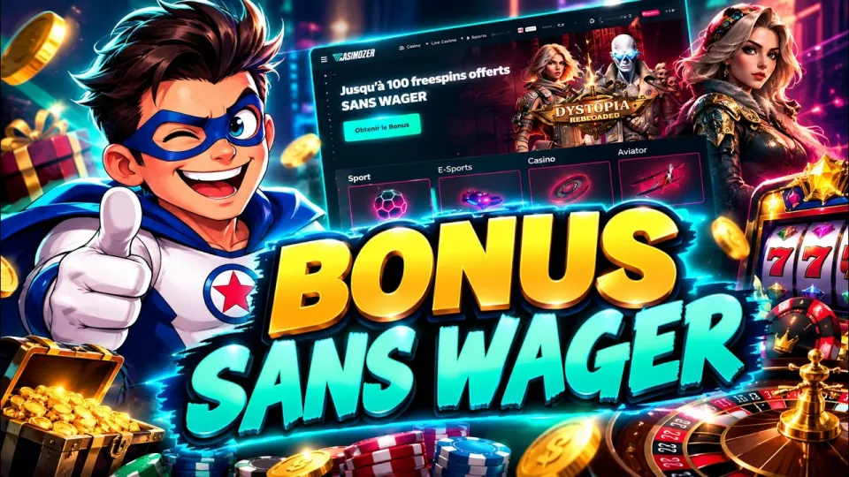 Les Meilleurs BONUS SANS WAGER de Casino en Ligne !